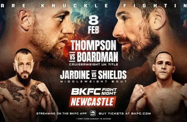 BKFC Newcastle 8 Feb Fight Poster