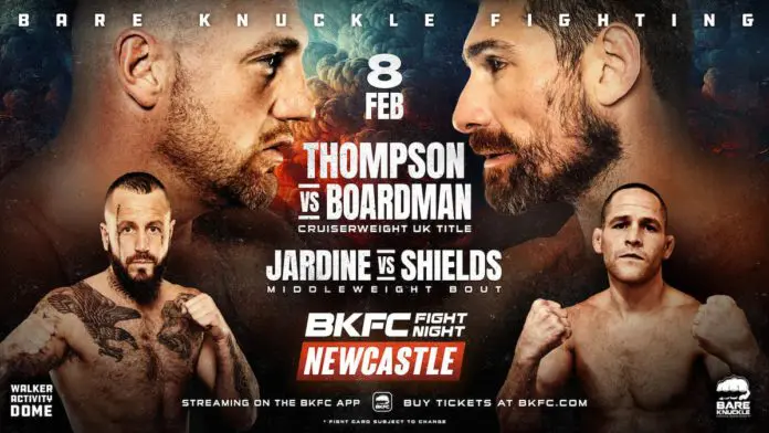 BKFC Newcastle 8 Feb Fight Poster