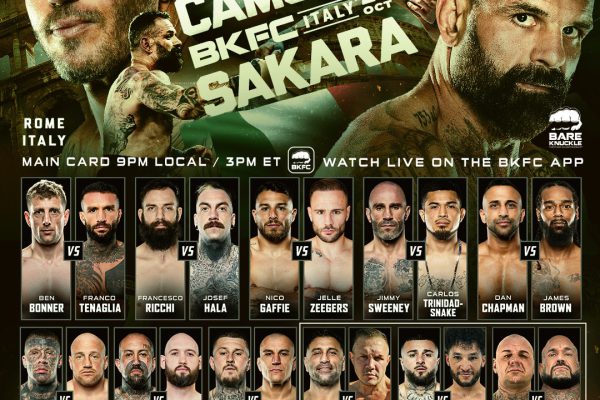 BKFC 83 Rome Fight Card Poster